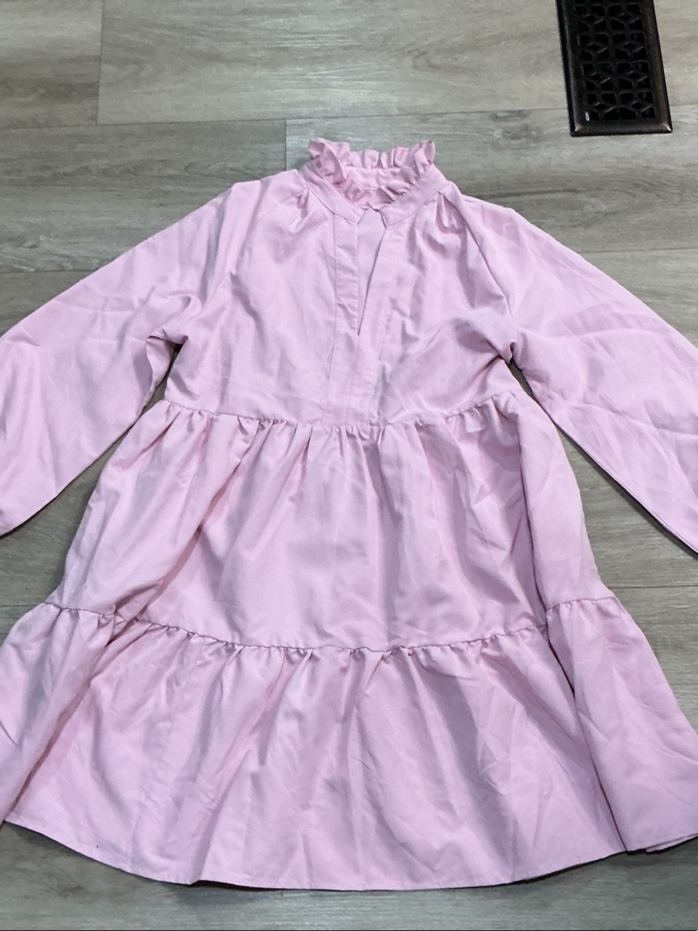 Girls' Pink Ruffle Tiered Dress